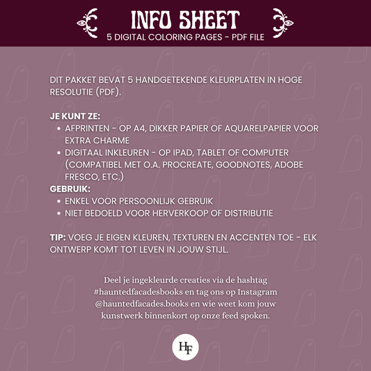 5 DIGITAL COLORING PAGES - FACADES