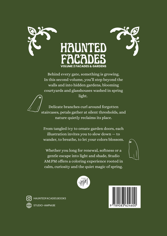 Haunted Facades Volume 2 Facades & Gardens | Kleurboek voor Volwassenen