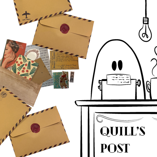 Quill's Maandelijkse Post - Vintage brieven met Humor & Collage - Studio AM:PM
