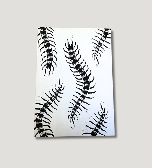 "Centicreeps" Original Linoprint | A5
