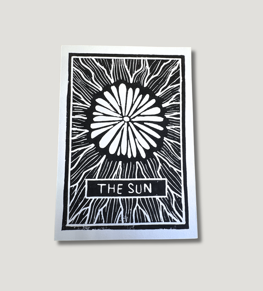 "The Sun" Original Linoprint | A5