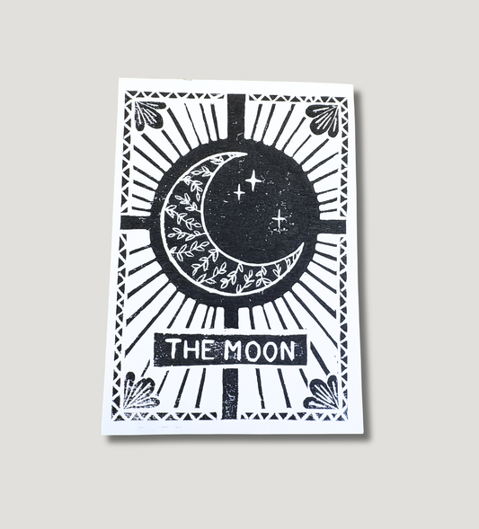 "The Moon" Original Linoprint | A5