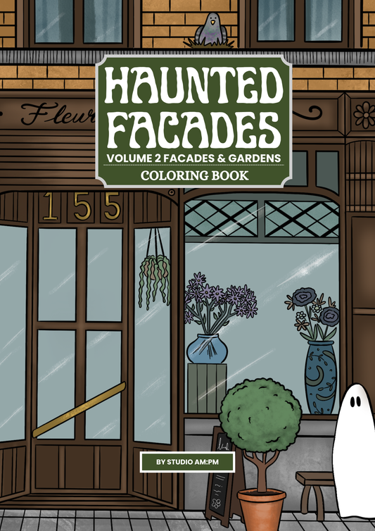 Haunted Facades Volume 2 Facades & Gardens | Kleurboek voor Volwassenen